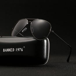 BANNED 1976 classic HD polarized metal frame fashion sunglasses classic design women men feminin brand oculos vintage glasses