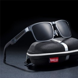 BARCUR Quality Aluminum Square Sunglasses Men Polarized Sun Glasses for Men sports eyewear oculos de sol feminino