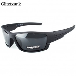 Glitztxunk Polarized Sunglasses Men Women Square Brand Design Classic Male Black Sports Sun Glasses For Men Drive Goggle gafas